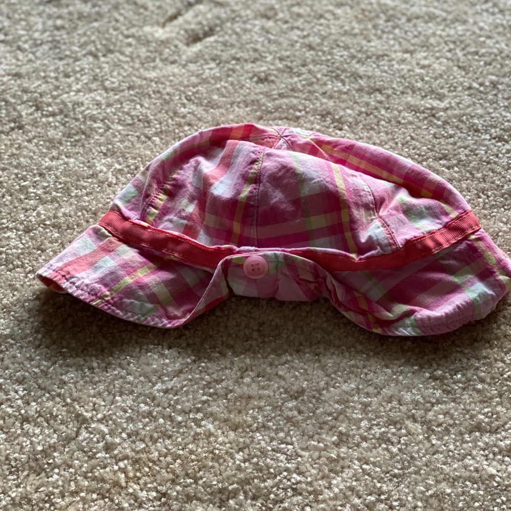 Plaid girls toddler sun hat size 2t